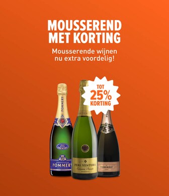 Mousserende wijnen met korting.
